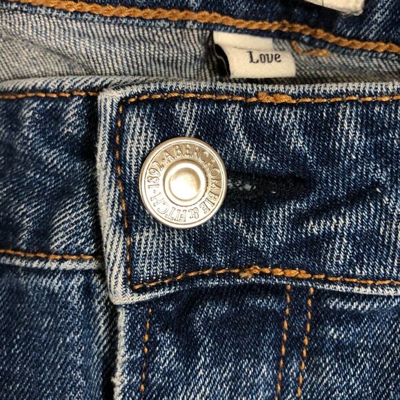 Abercrombie Fitch Jeans Women 10 Blue High Rise Skinny Distressed Preppy Classic - Picture 2 of 8